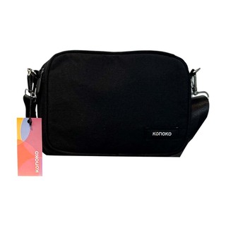Konoko Arrow Crossbody Bag Small (Black Plain)