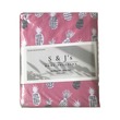 S&J Double Bed Sheet Pink pineapple SJ-01-45