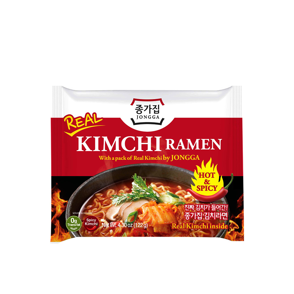 Jongga Instant Noodle Kimchi Ramen Hot&Spicy 122G