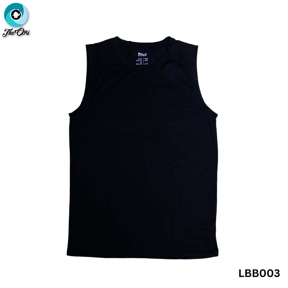Max & Mia Men Sport Sleeveless Shirt LBB003 Black Medium