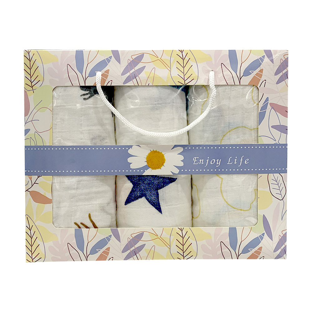 Sl Baby Swaddle Blankets 110X120CM 3PCS NO.1935