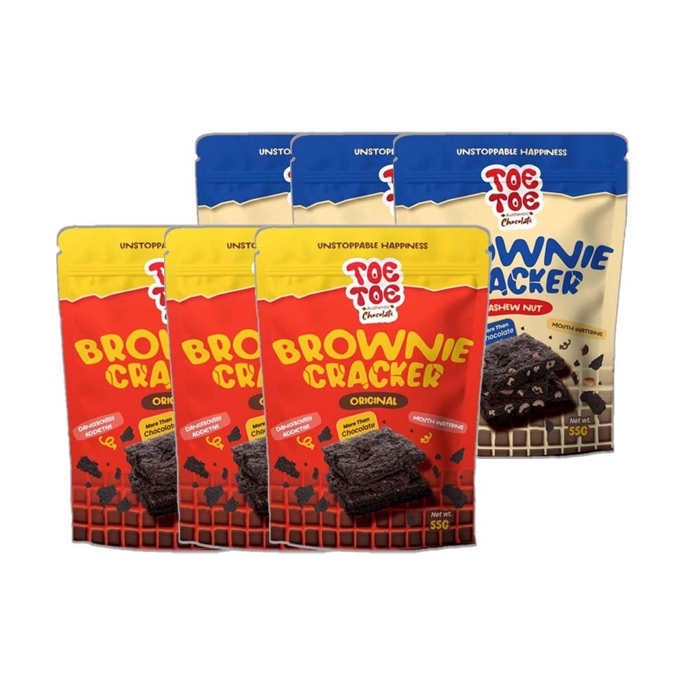Toe Toe Chocolate Brownie Cracker Mixed (6PCS x 55G)