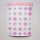 Jourcole  Pastel Kawaii Emoji Sticker 1 Sheet 4x6inches JC0028 pink