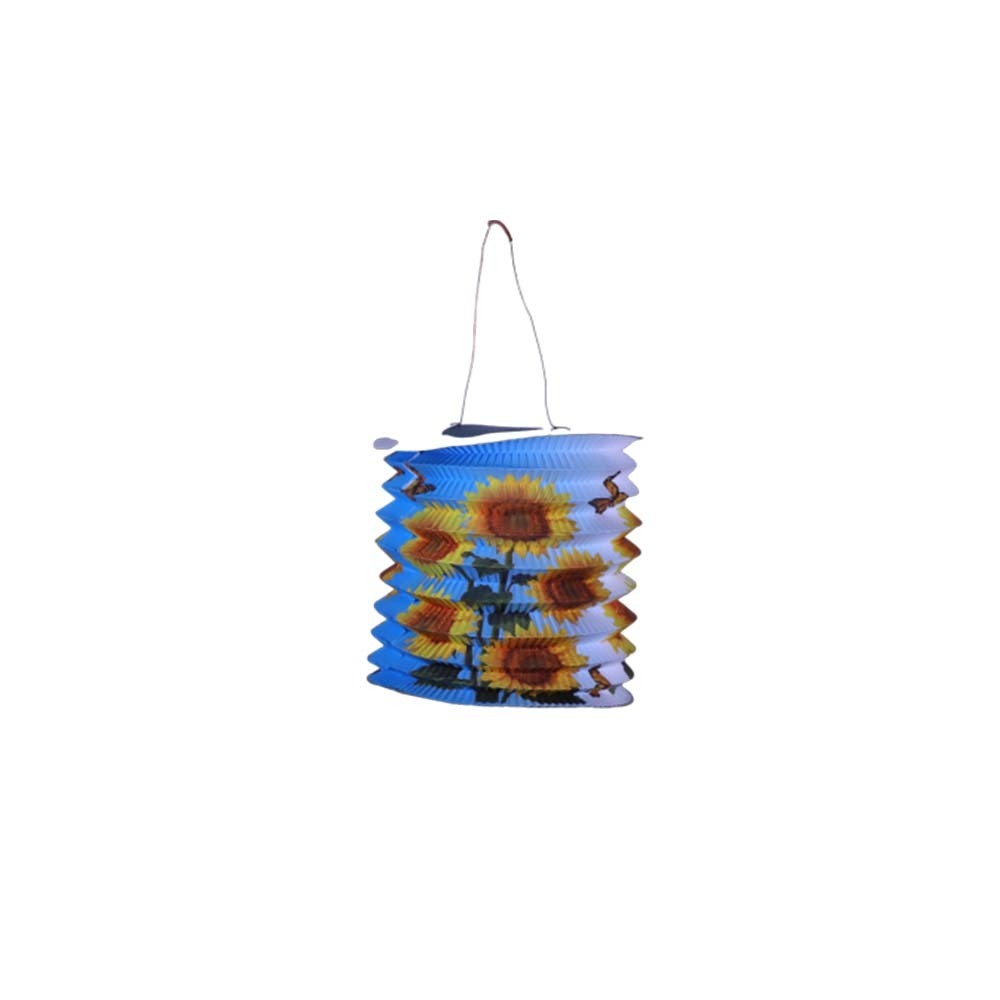 Uncle Gyi Sunflower Cylinder Paper Lantern (Small) 10PCS x 1Pack Blue