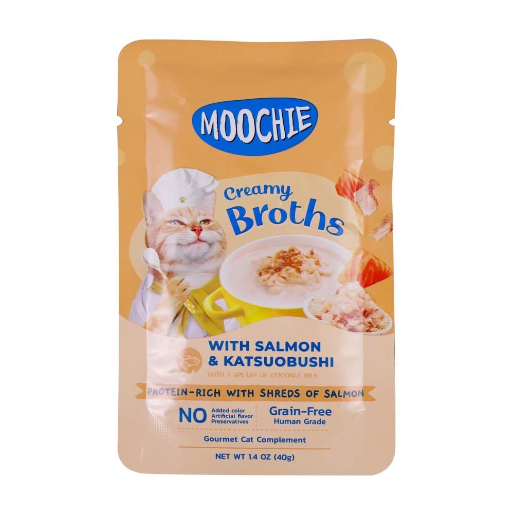 Moochie Cat Creamy Broths Salmon & Katsuobushi 40G