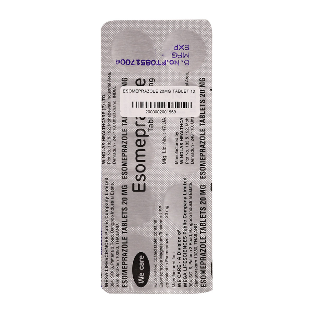 Esomeprazole 20MG 10Tablets