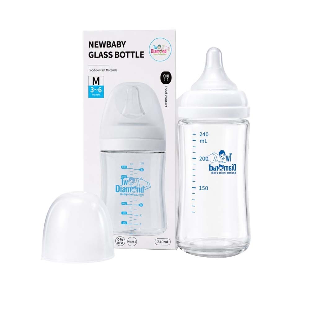Baby Cele TD Pure Glass Baby Feeding Bottle 240ML (M) 10315