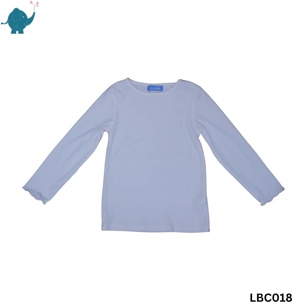 Max & Mia Girl Long-Sleeve Top LBC018 White (5-6 Years)