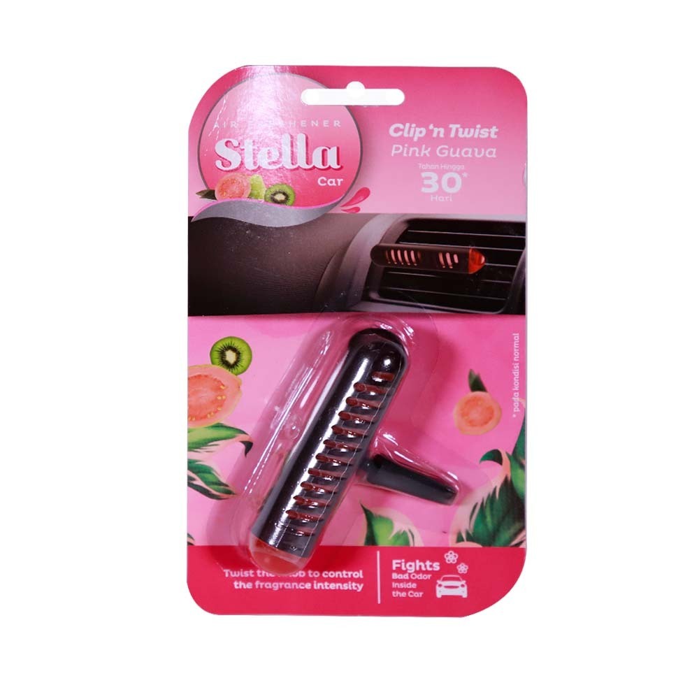 Stella Car Freshener Clip N Twist Pink Guava