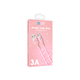 Arrow Show Link Duo Charging Cable Pink 3A CB-116