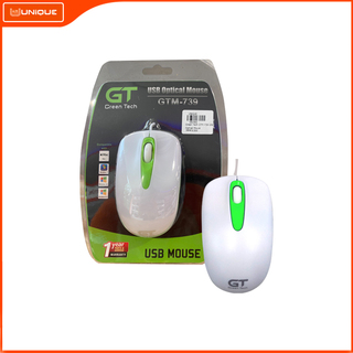 GTM-739 USB Optical Mouse L102 X W60 X H39MM (White+Gray) 082567