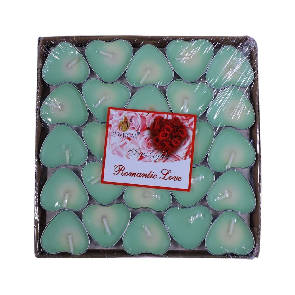 Uncle Gyi Heart Shaped Tea Light Candles Set (25PCS x 1Box) CL-1
