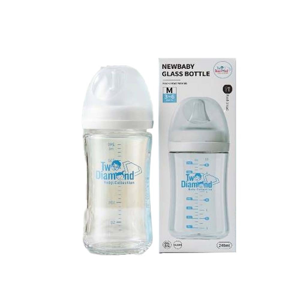 Baby Cele NewBaby Glass Bottle 240ML (3-6) Months 10315