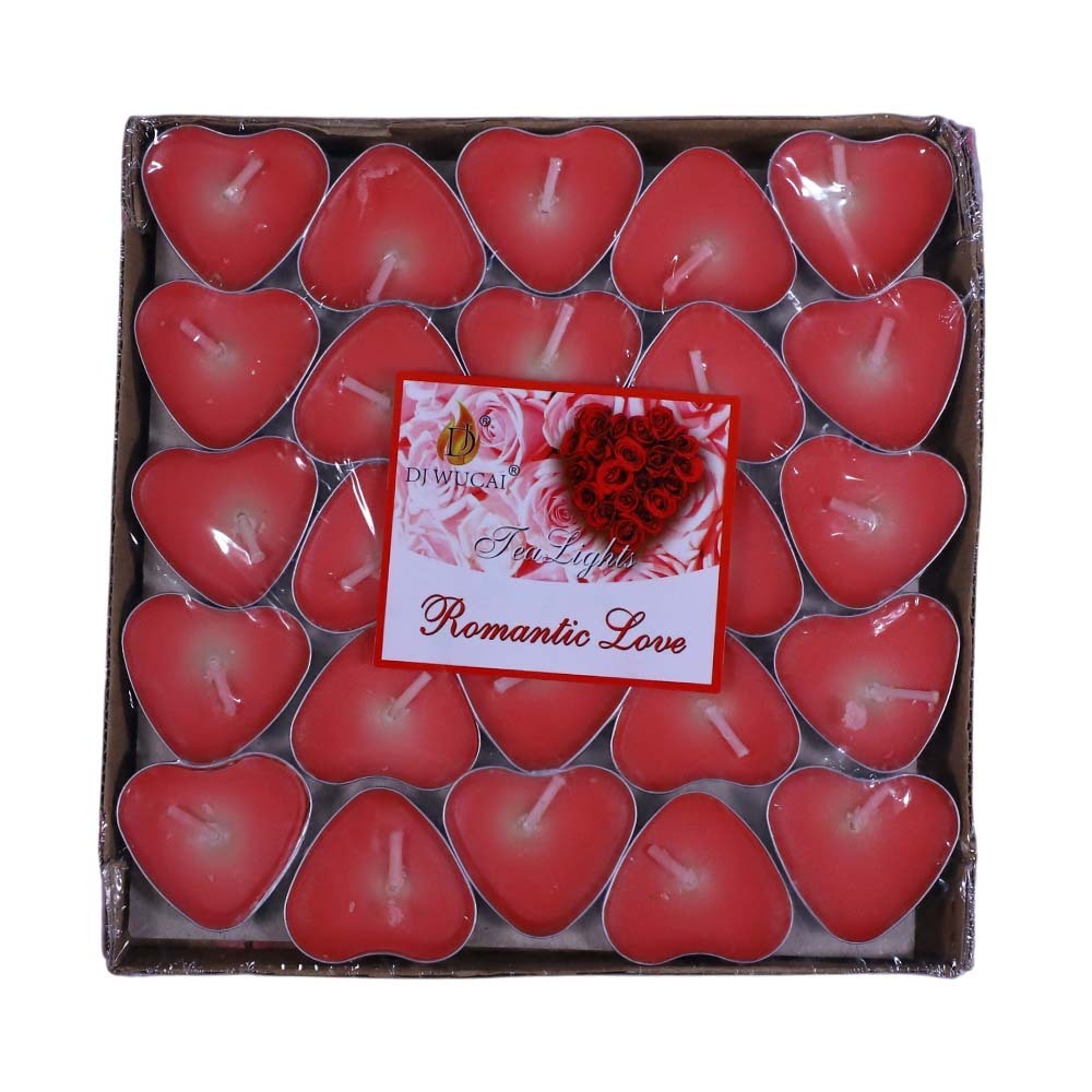 Uncle Gyi Heart Shaped Tea Light Candles Set (25PCS x 1Box) CL-3